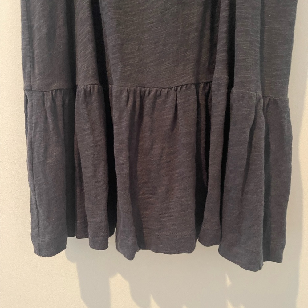 LOFT Charcoal Ruffle Mini Dress - Picture 4 of 8